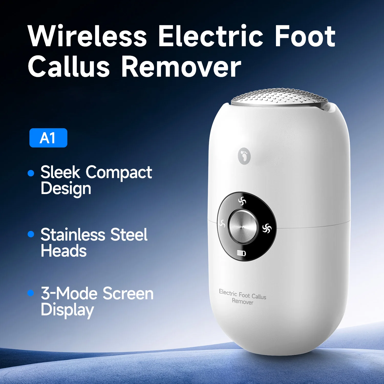 A1 Electric Foot Grinder Callus Remover Rechargeable Portable Foot Polishing Dry Hard Dead Skin Cracked Removal Skin Grinder