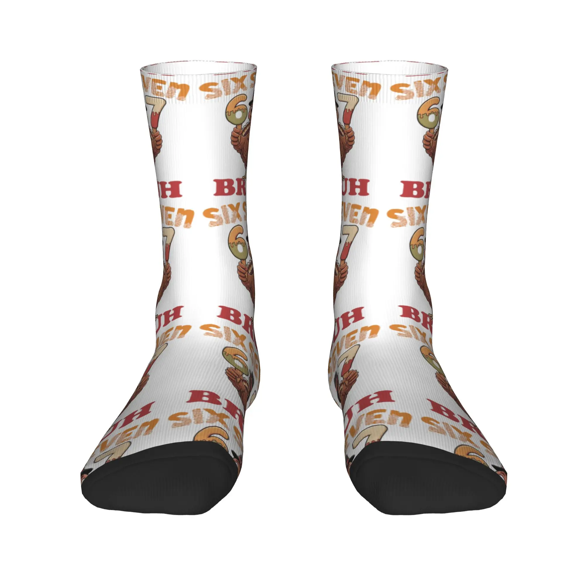 عارضة مضحك 67 Bruh الشكر تركيا لكرة القدم الجوارب سبعة ستة البوليستر الجوارب الطويلة للنساء الرجال امتصاص العرق #3