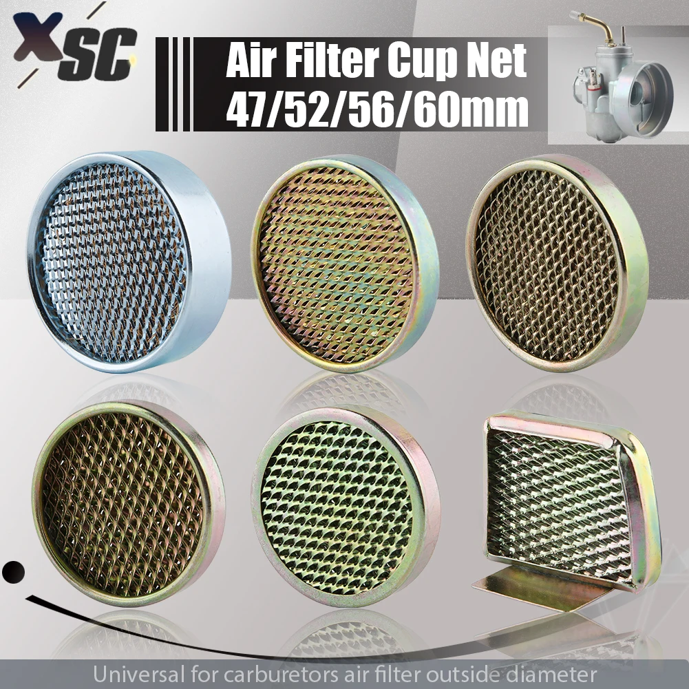 47mm 52mm 56mm 60mm Motorcycle Carburetor Air Filter Net Velocity Stack Mesh For Carb Air Filter Cup 47/52/56/60mm Universal