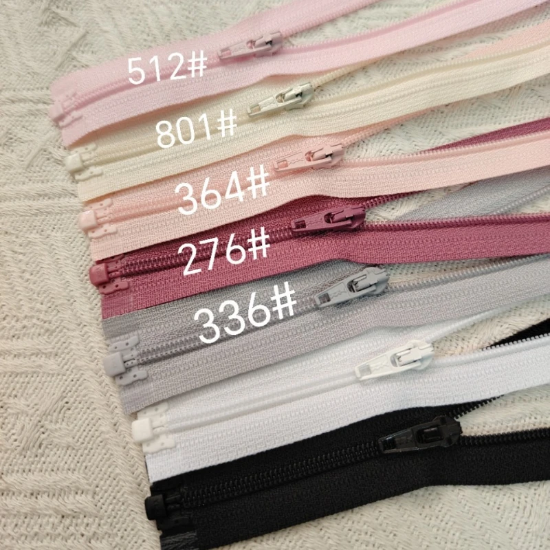 3pcs/Lot YKK Zipper 3# 50 To 70cm Single Open Nylon Coil Thin Jacket Sunscreen Repair Tailor Sewing Accessory