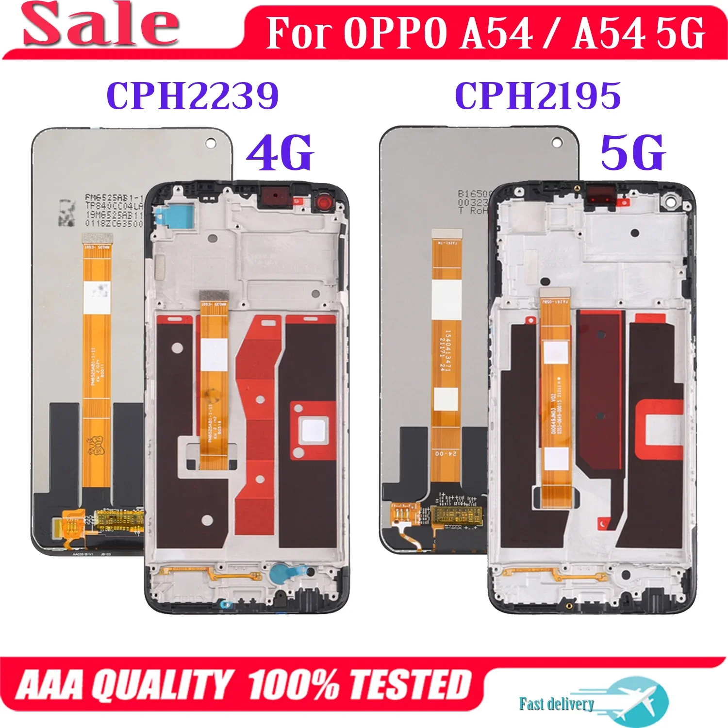 

Original For Oppo A54 4G 5G CPH2239 CPH2195 OPG02 LCD Display Touch Screen Digitizer Assembly