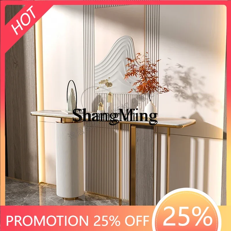 

Элегантная и стильная прихожая-платформа из каменной плиты в стиле легкой роскоши. Новая китайская прихожая-платформа. Очень узкий мраморный шкаф для прихожей.