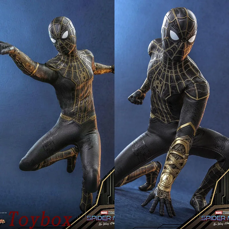 HOTTOYS HT MMS604 1/6 Spider-Man Black Gold Suit Marvel Movie No Way Home Peter Man Soldier 12