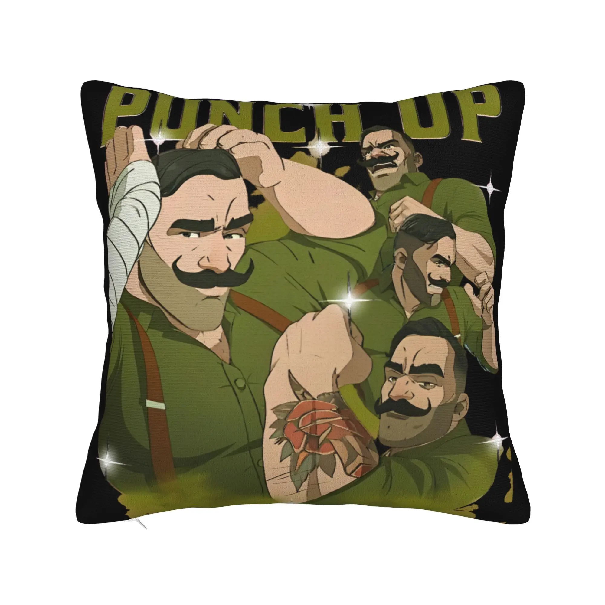 PUNCH UP DISPATCH Superhero  Pillow Cover Merch Printed Cushion Cover Gift  Throw Pillow Case Cover Home Multiple Sizes