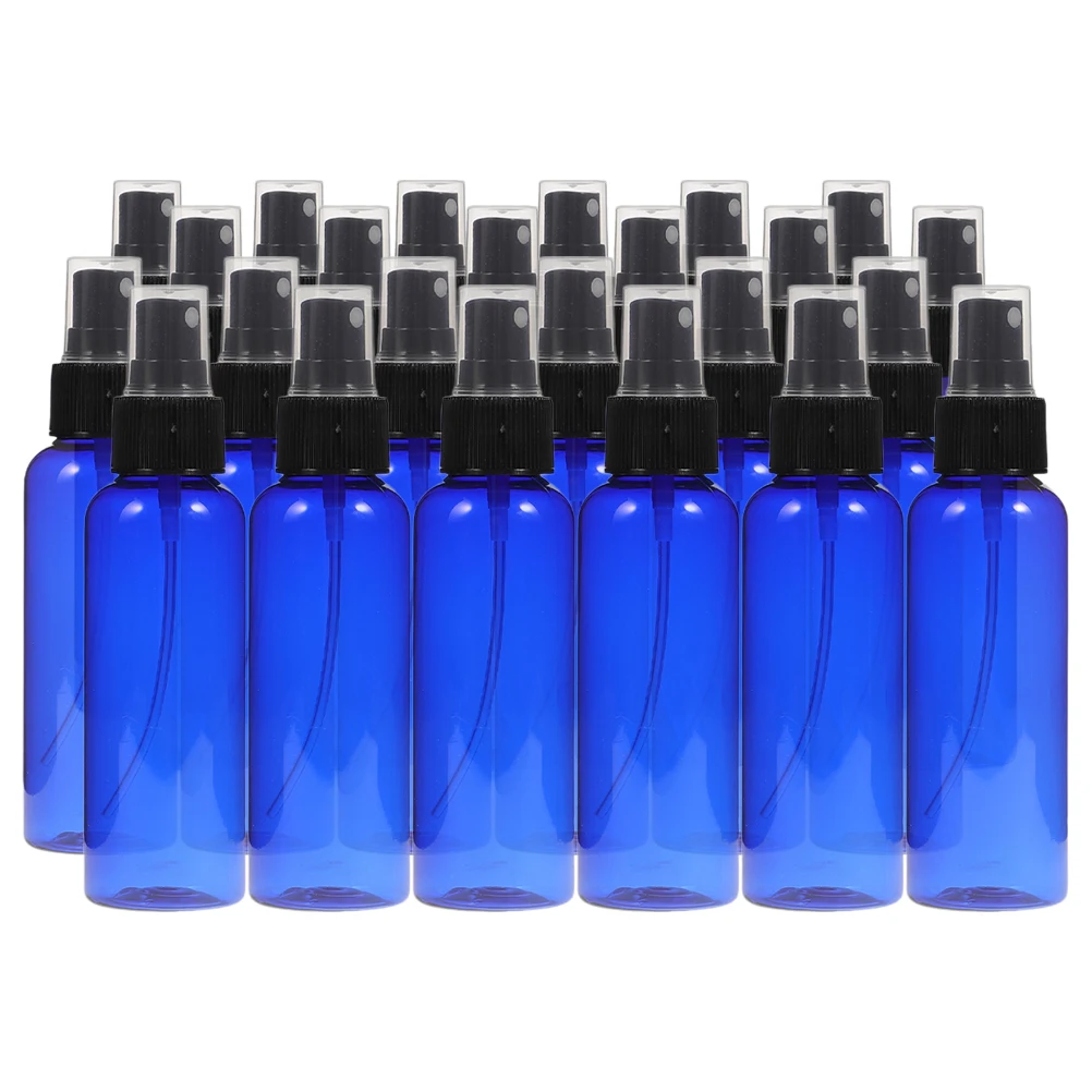 

24pcs Bottles Blue Travel PET Plastic Non Leak Compact Refillable Dispenser Hair Makeup Mister Spray Bottle Makeup