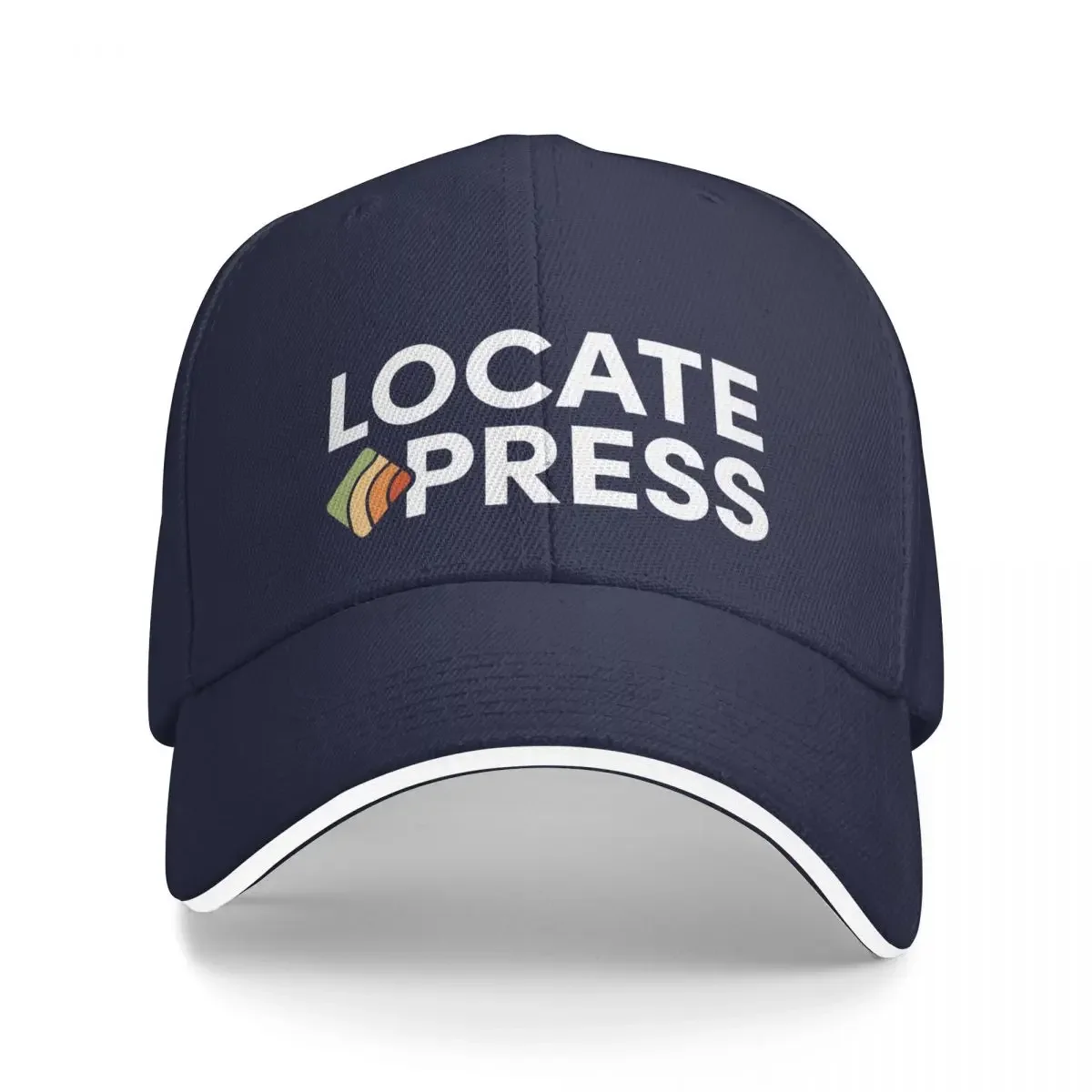 New Logo - Dark Mode! Locate Press Books Logo & Tagline Cap Baseball Cap Hiking hat baseball hat winter woman hats Men's