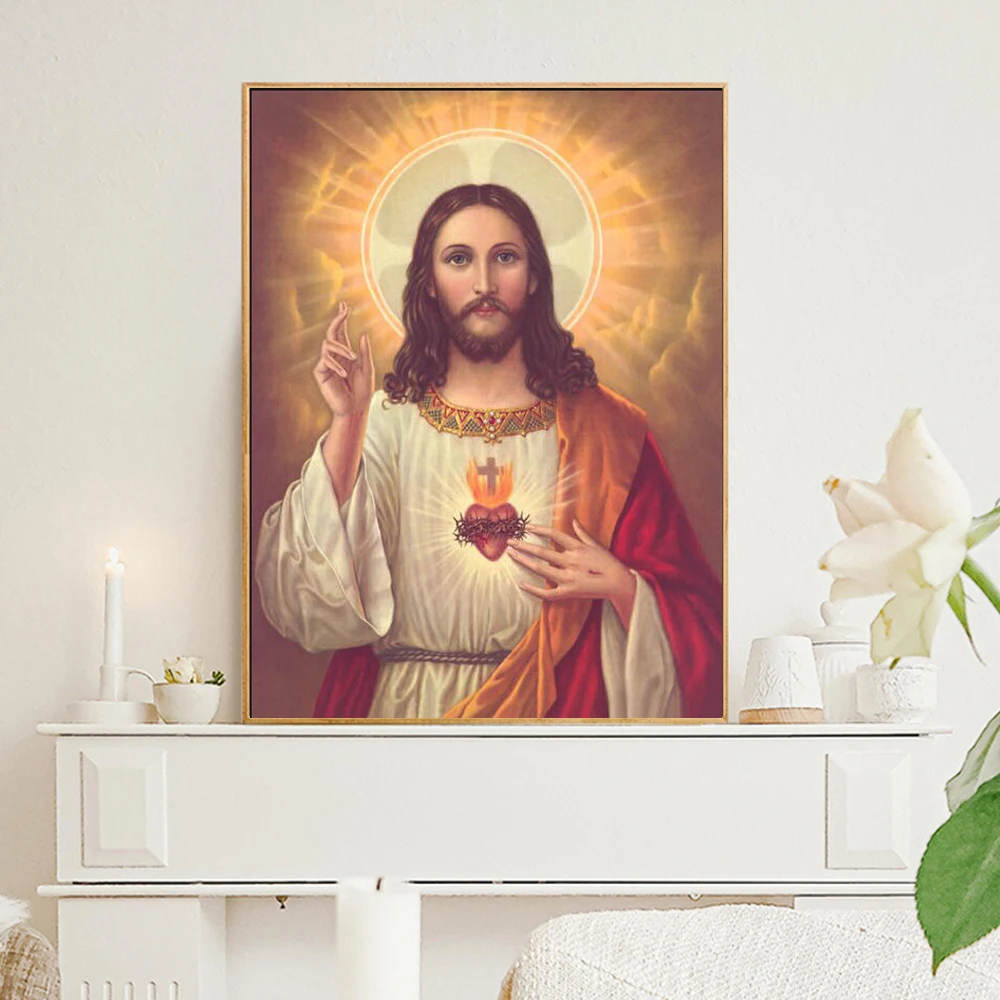 Religious Art Diamond Painting Holy Christ Jesus Mosaic Embroidery Cross Stitch Kit Full Diamond Renaissance Diy Home Decor Gift