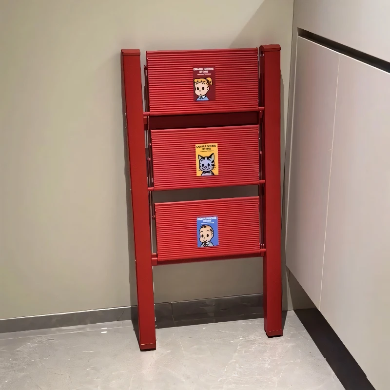 

Gift giving housewarming herringbone ladder moving step by step red new year ladder household folding ladder