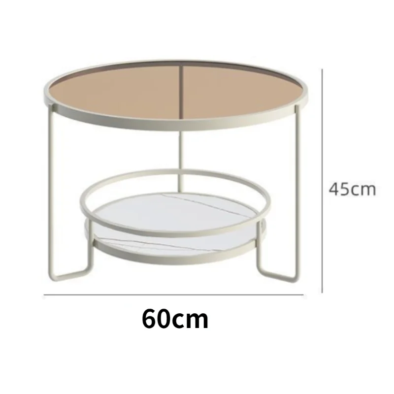 Nordic Light Luxury Coffee Table for Living Room Furniture Home Creative Table Leisure Round Tea Table Edge Table