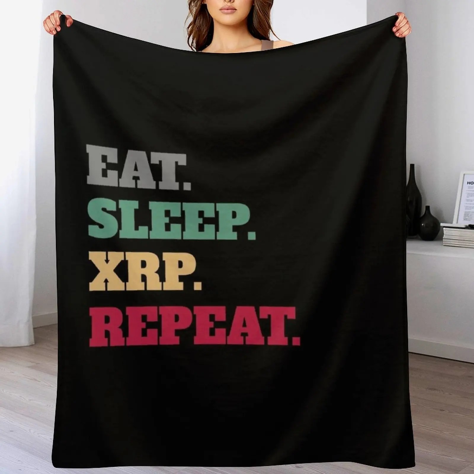 Cryptocurrency Currency XRP Ripple Throw Blanket Bed Fashionable Vintage Blankets