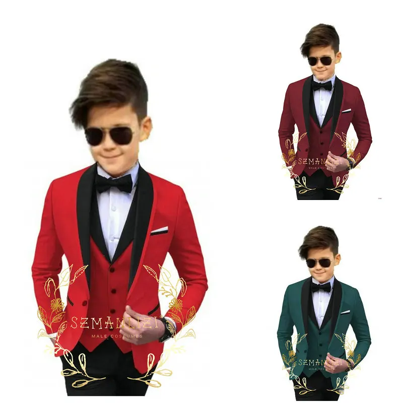 

Baby Boys Wedding Party Costumes Blazer Vest Pants Children's Formal Suits Baptism Dress Kids Teenage Ceremony Suit Clothes Set