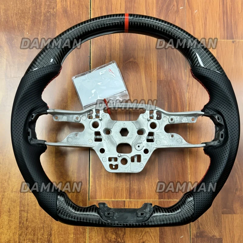 Real Carbon Fiber Steering Wheel for Ford Mustang 2024 S650 EcoBoost 2.3L 5.0 V8 Steering Wheel with Heating Car Accessories