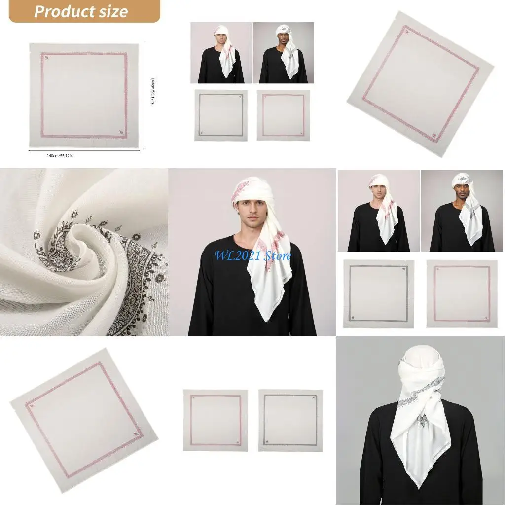 

G5GC Multifunctional Breathable Headscarf Fashion Pattern Square Head Scarf for Sports and Daily Wear