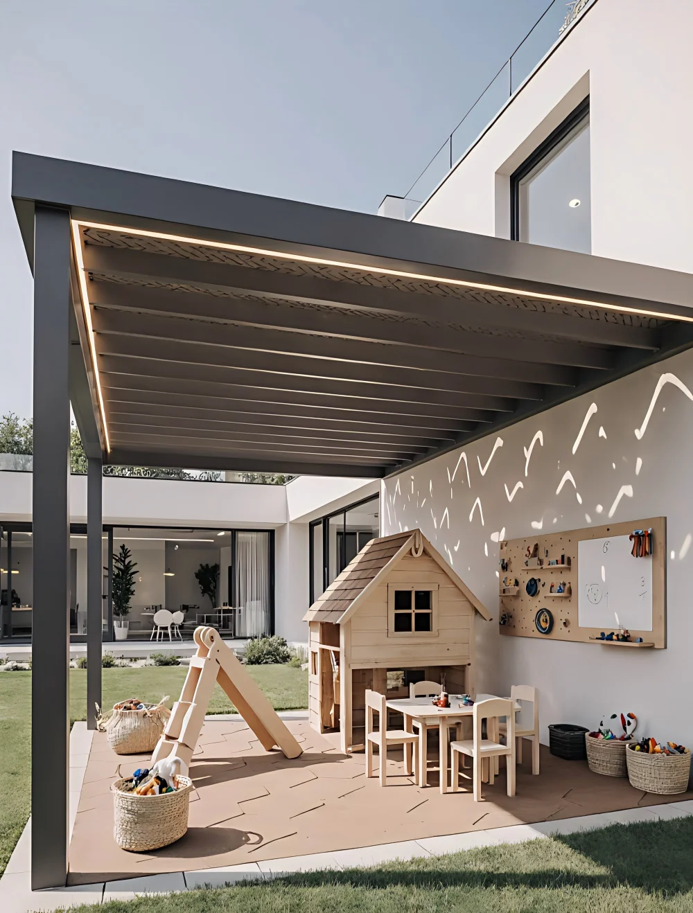 Manufacturer Motorized Pergola Sun Shade Outdoor Aluminum Adjustable Louvers Pergola with Remote Control Gazebos for Poolside