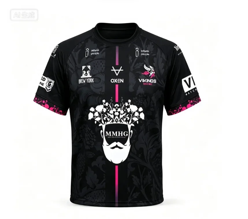 2026-27 New Viking Jersey Fan Customized Version 3D Printed Comfortable Breathable Training T-shirt Daily Top Family Clothing