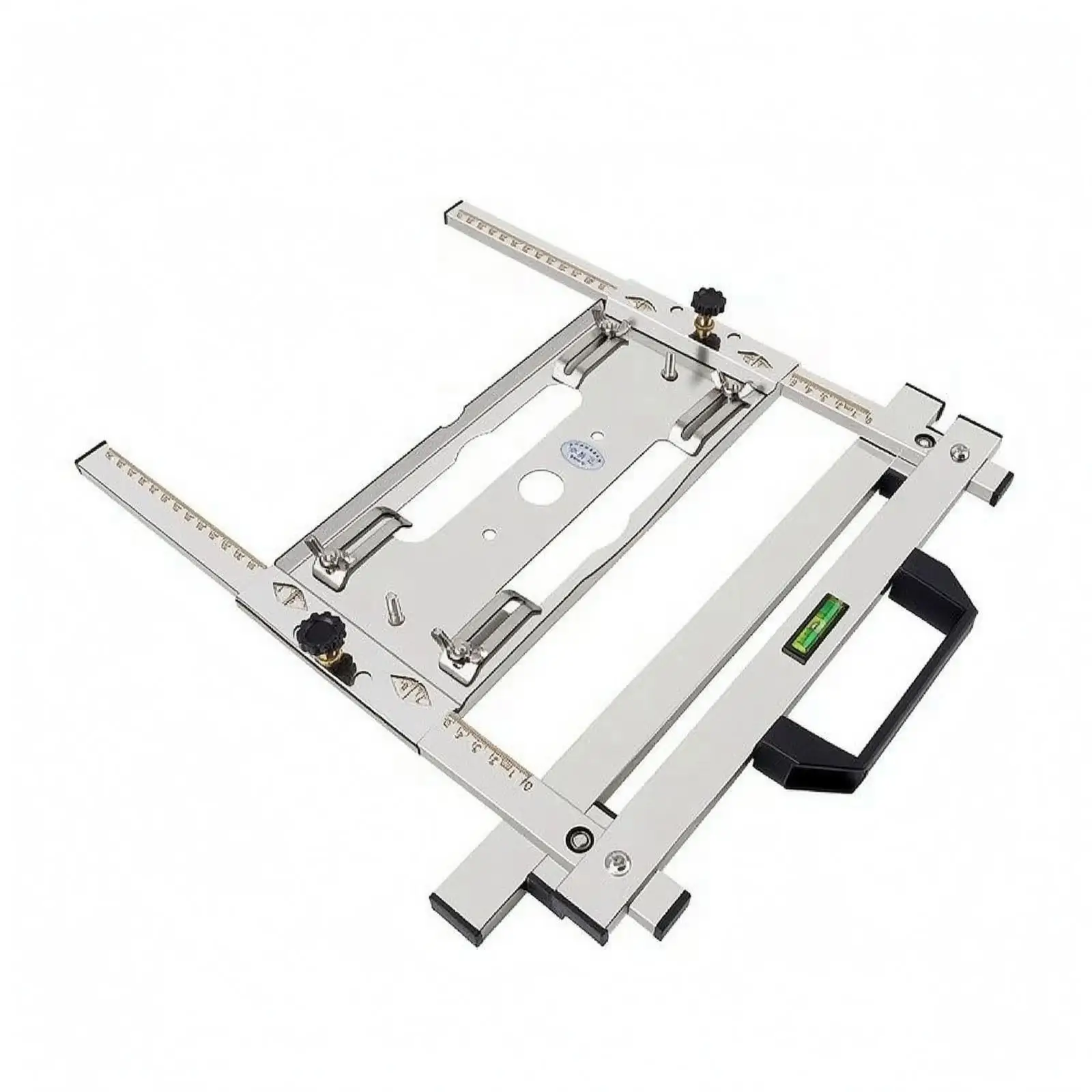 Stainless Steel Woodworking Cutting Guide with Sliding Ruler Saw Base for Straight Cut Board Work