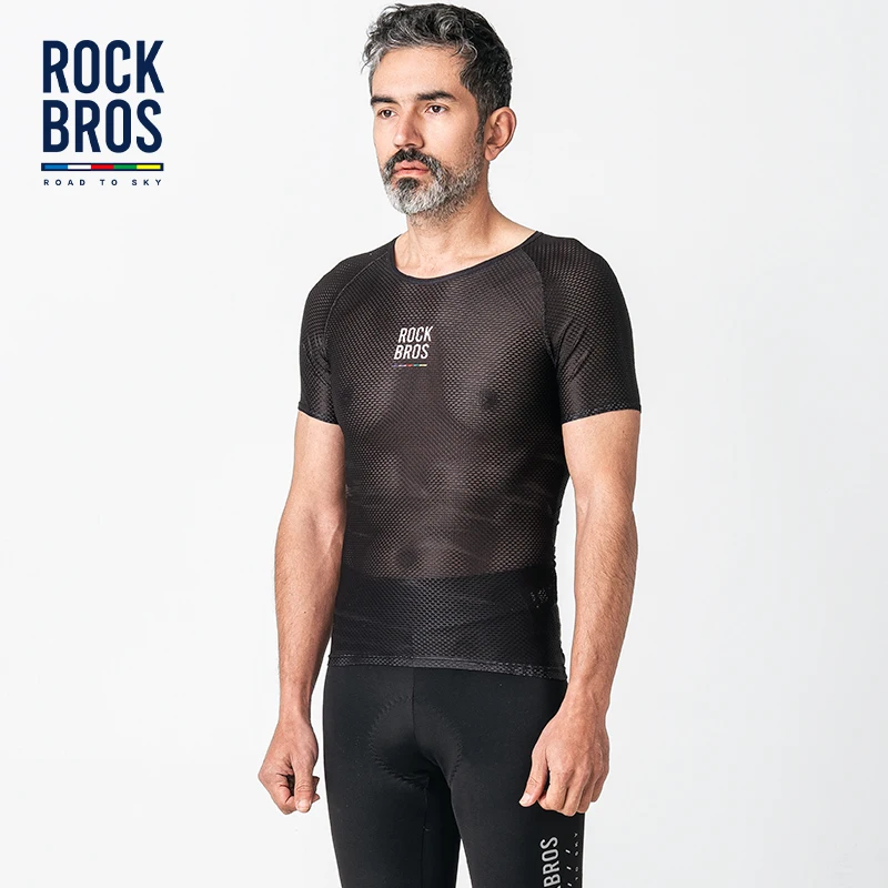 ROCKBROS ROAD TO SKY Summer Cycling Jersey Lightweight Breathable Fast Dry Base Layer Short Sleeve Jersey Shirt Cycling Clothing