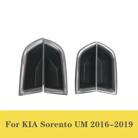 Органайзер для хранения в двери автомобиля Kia Sorento UM 2016-2019: карман для телефона, подлокотник, держатель для перчаток