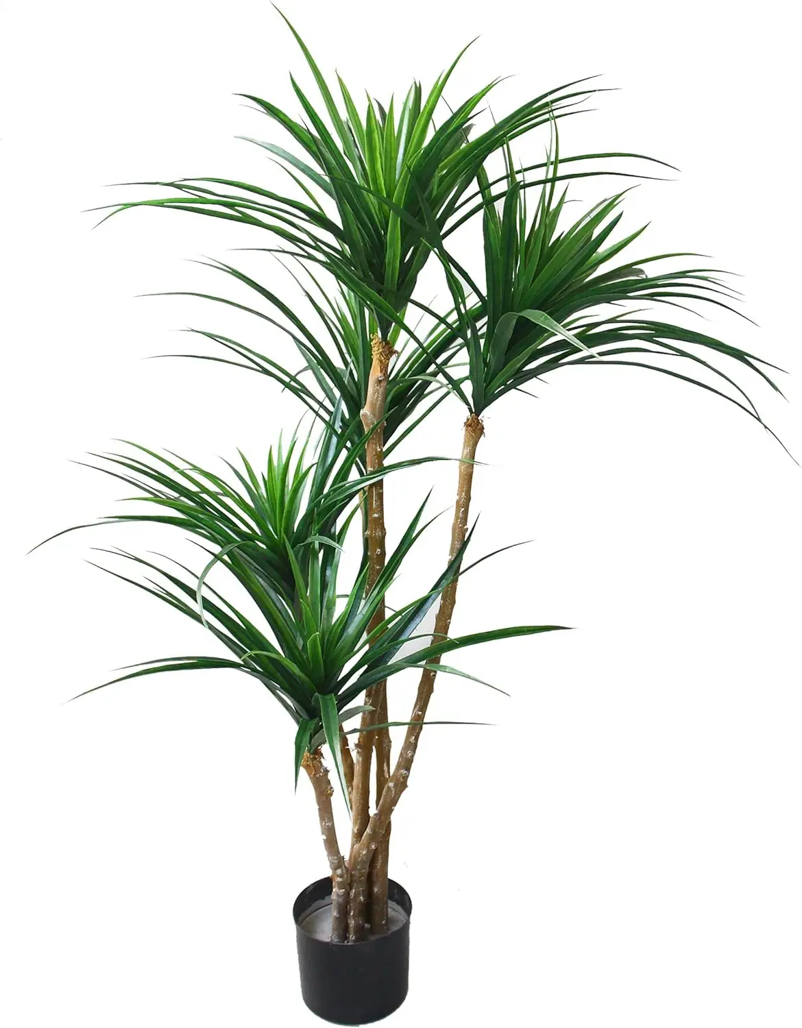 

Artificial Tree - 51-Inch Tropical Yucca Plant With Rubber Leaves And Natural Trunk For Living Room, Bedroom And Office - Faux