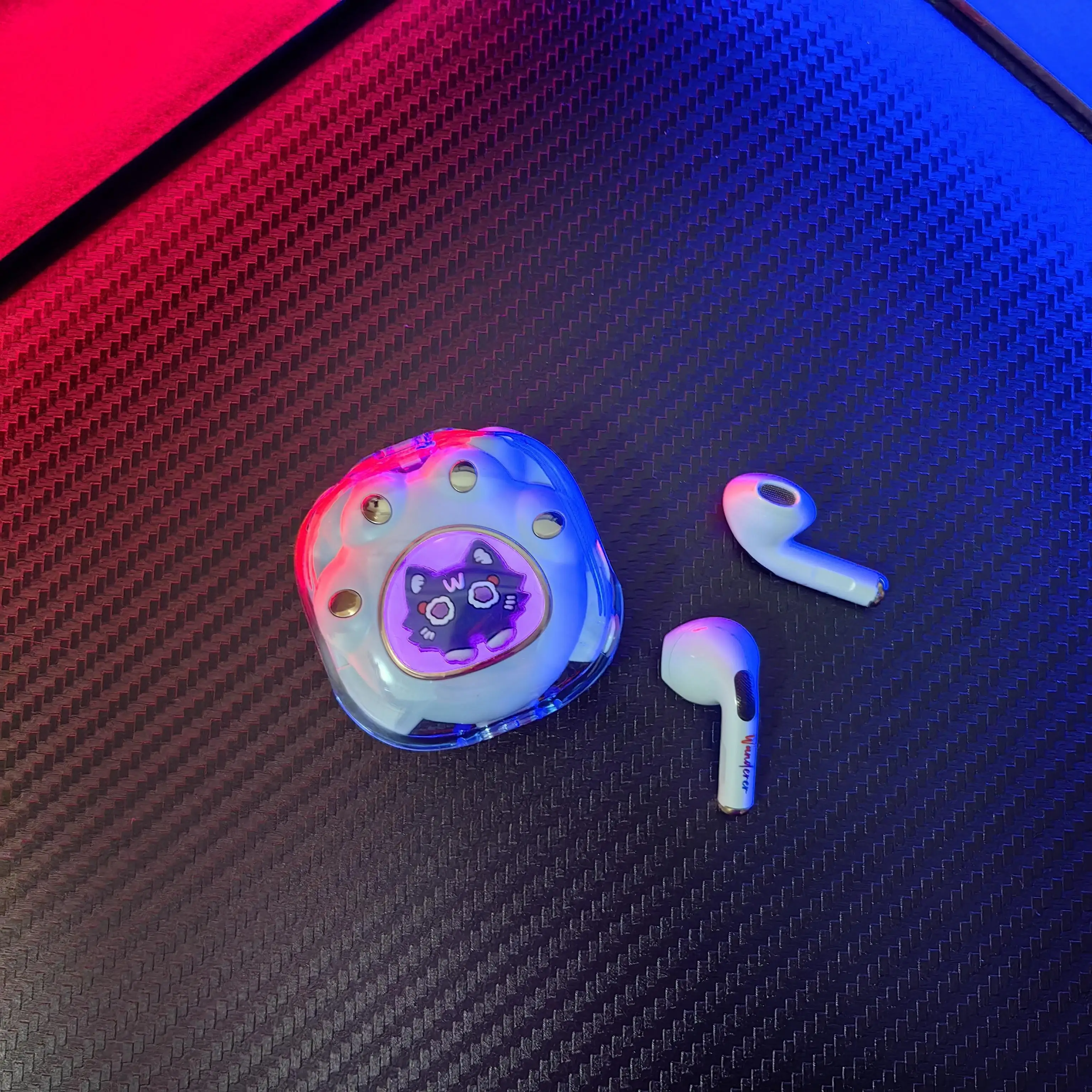 Genshin Impact-auriculares inalámbricos Wanderer TWS, cascos con Bluetooth, con tono de punta, baja latencia, RGB, Hifi, para juegos