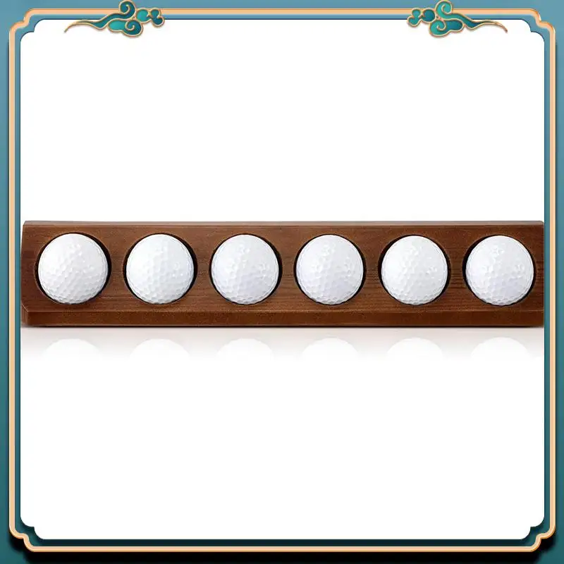 Wooden Golf Ball Display Case 6 Standard Size Wall Mount Golf Ball Stand Holder Display Highly Recommended