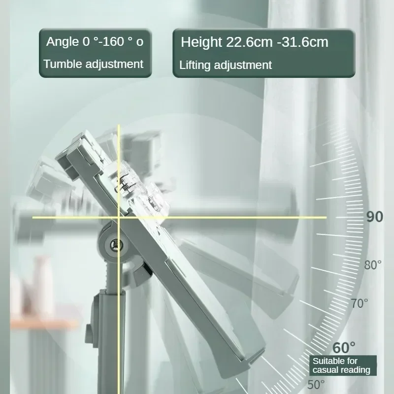 조정 가능한 독서 책장 리프팅 랜딩 독서 스탠드, 휴대용 책 거치대 지지대, 가정용 다기능 문서 선반