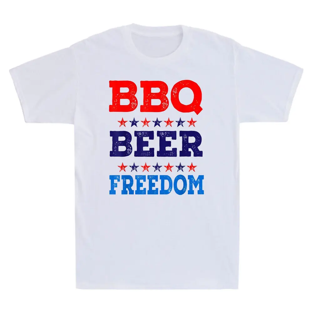 Barbecue beer and Free America Party Nevada election gift anime graphics unisex short-sleeved T-shirts