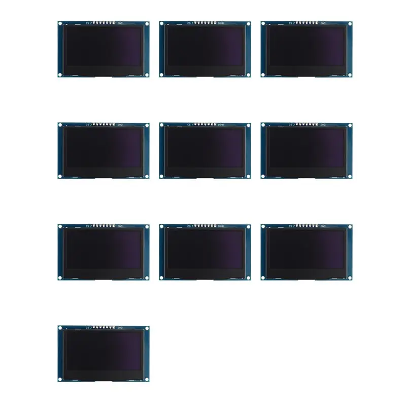 AS95-10Pcs 2,42-дюймовый OLED-дисплейный модуль 12864 128X64 IIC I2C SPI с последовательным интерфейсом LCD для C51 STM32 SSD1309 (белый шрифт)
