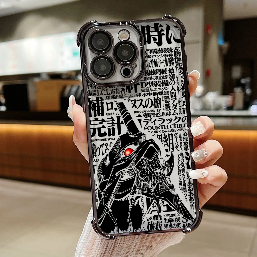 Anime Cool E-EVAs Plating Phone Case For Samsung A27 A37 A57 A07 A36 A16 A06 A35 A55 A25 A26 A05s A15 A54 A34 A24 A14 A05 A04 5G