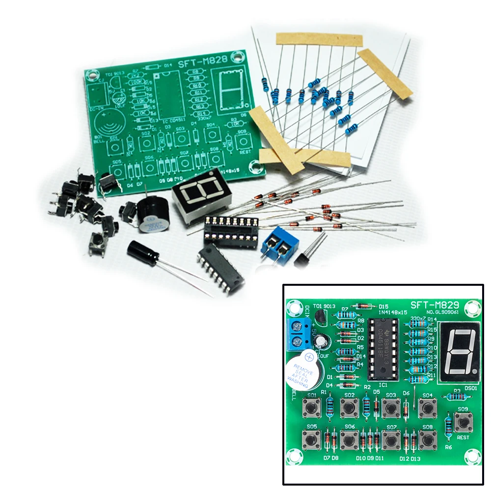 Kit de soldadura de 8 vías CD4511, 4,5-6V, diy