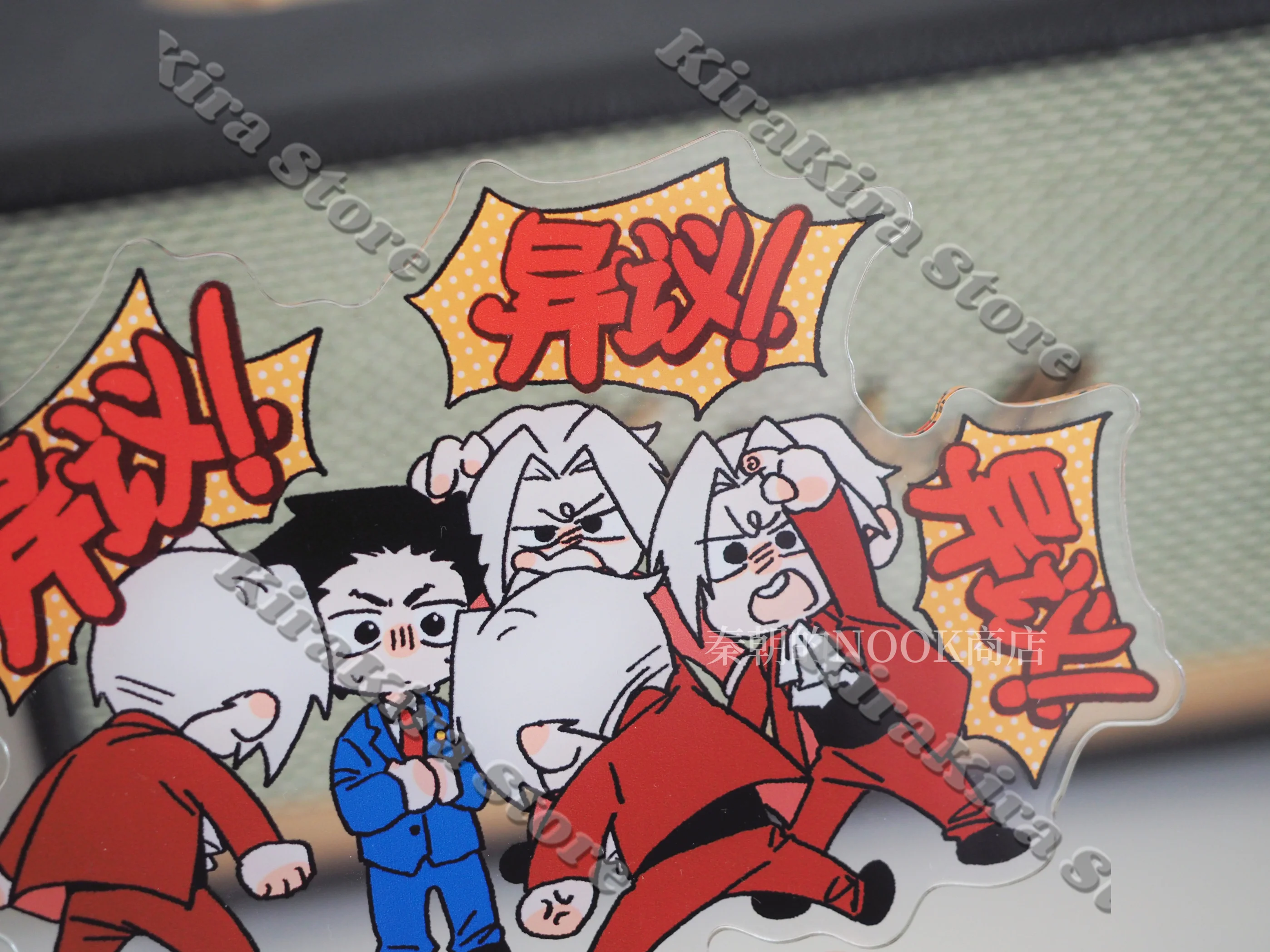 Miles Edgeworth Phoenix Wright Ace Attorney-placa de pie de Anime, soporte acrílico Kawaii, letrero de 15cm, decoración para coleccionar, regalo Adorable