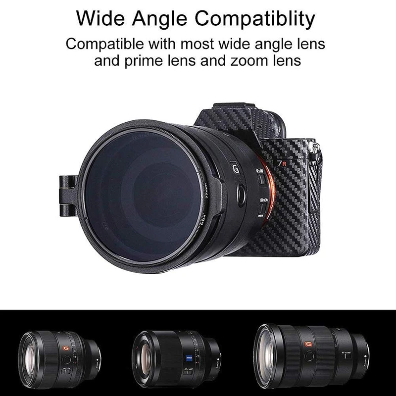 ND ตัวกรองเลนส์นูนสวิตช์ปลดเร็วสำหรับตัวยึดเลนส์ DSLR กล้องถ่ายรูป72มม.