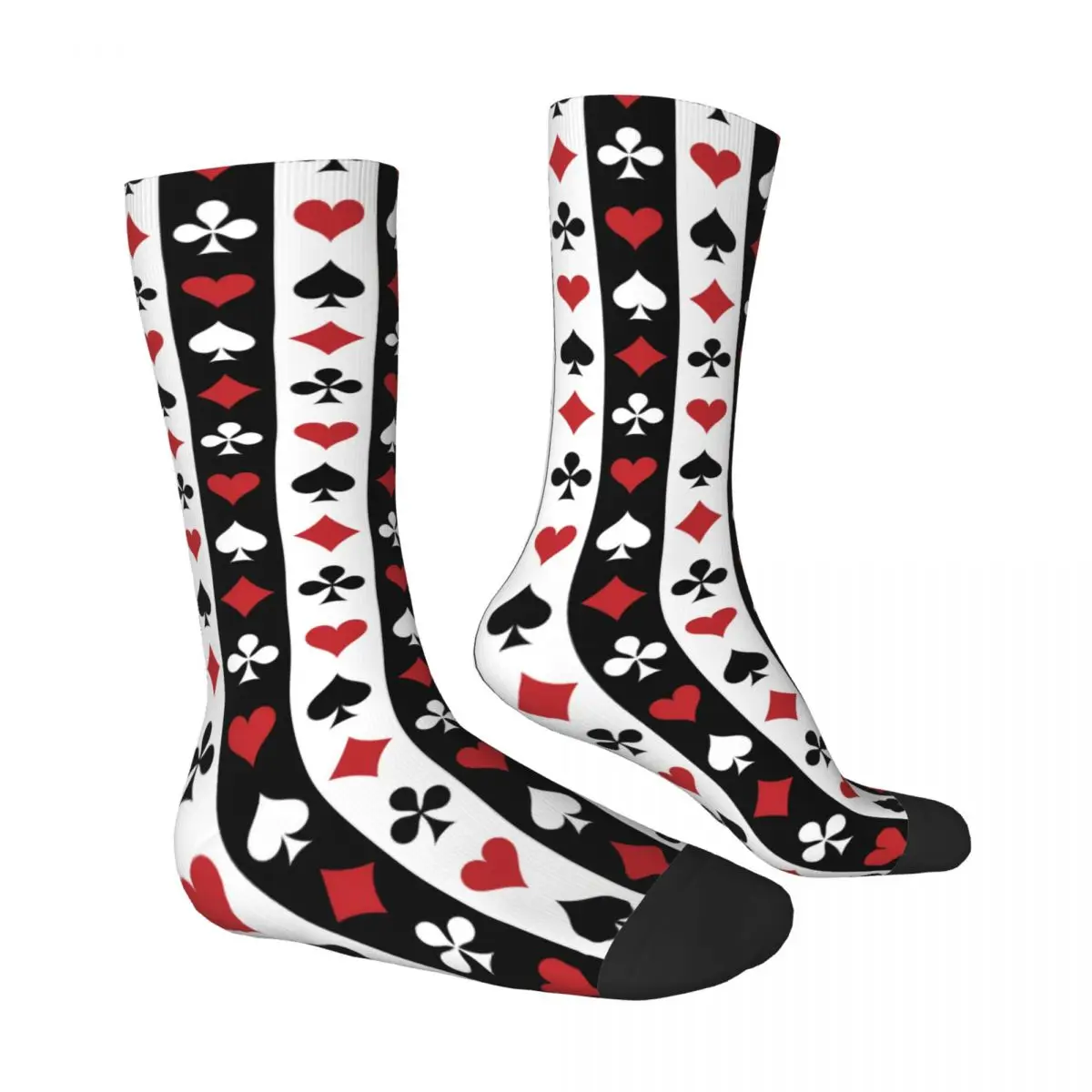 Hearts, Clubs, Socks Male Mens Women Autumn Stockings Printed