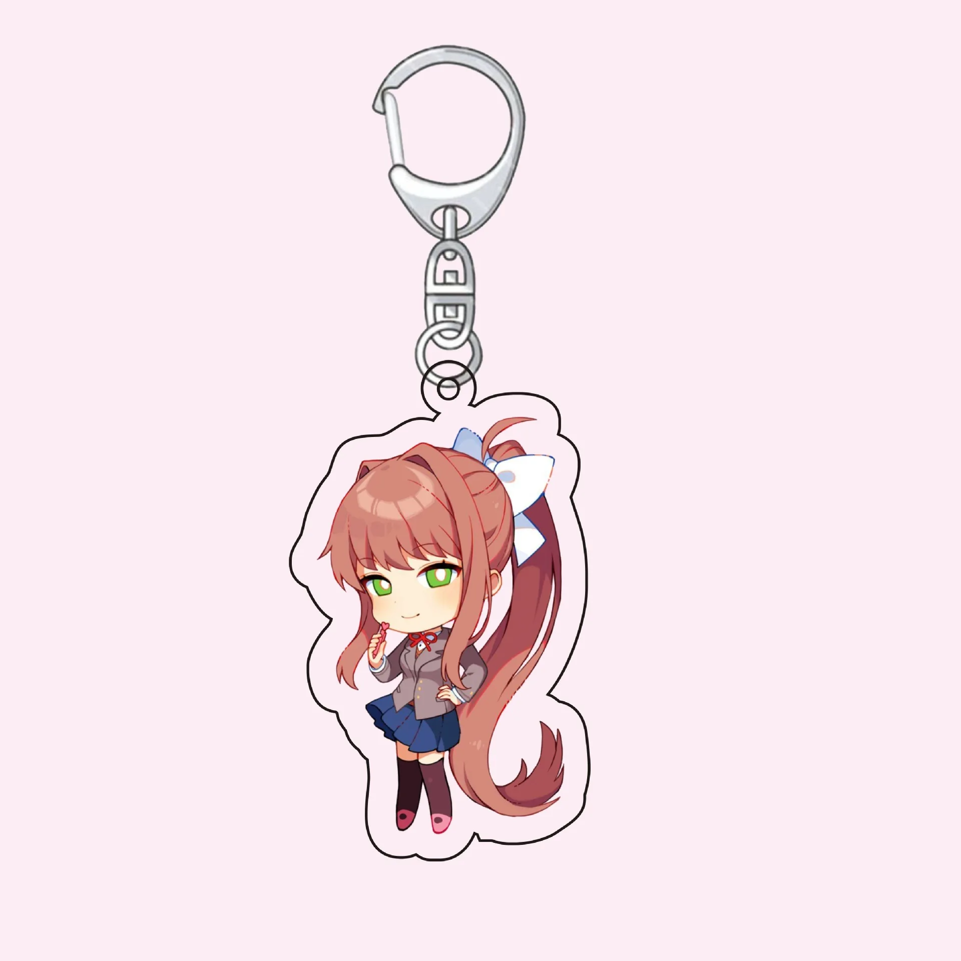 【Double-sided Acrylic interlayer】 Hot Anime Q Edition Fashionable Acrylic Figures Keychain 6cm Gifts backpack pendant