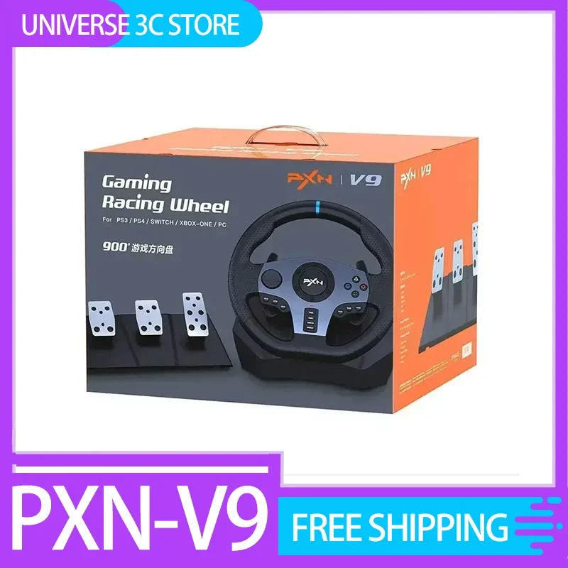 

Pxn V9 Simracing Gaming Racing Wheel For Nintendo Switch/ Ps4/Ps3/Xbox One/Pc Windows/Xbox Series S/X 270°/900° Racing Wheel