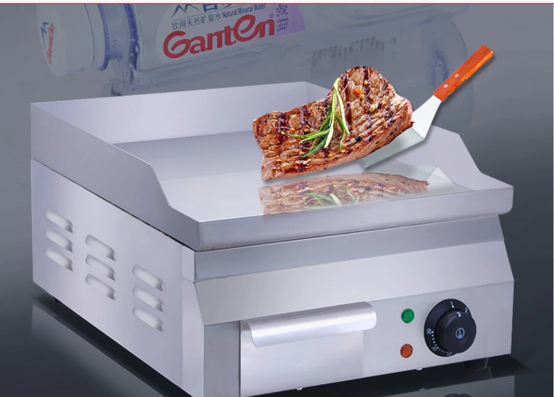 상업용 주방 스테인레스 스틸 볶음밥 비프스테이크 전기 플랫 플레이트, 가스 팬케이크 철판