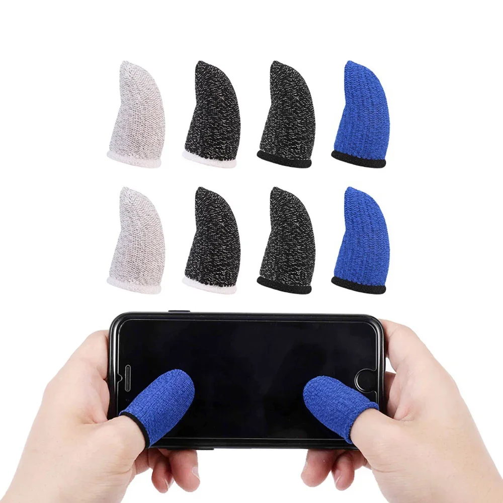 1pair Breathable Games Finger Cover Game Controller Finger Sleeve For PUBG Game Sweatproof Touch Sensitive Gaming Thumb Gloves