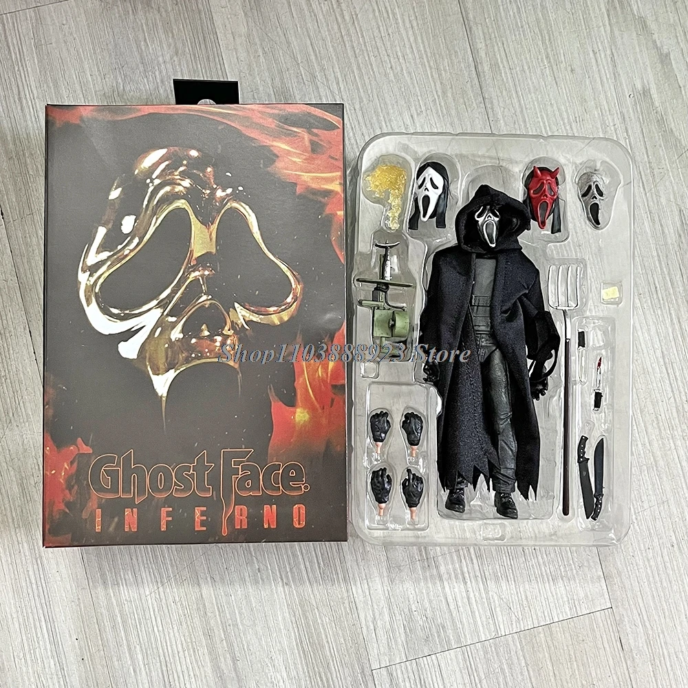 أنيمي GhostFace الشكل Neca الرعب شبح نون عمل أرقام اللعب دمية لحفلة الهالوين هدية الكريسماس