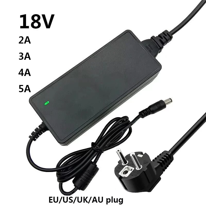 AC/DC Adapters 18V 4A 5A Power Supply 18 Volt Universal Power Adapter 18 V Conveter Transformer 2A 3A Switching UK AU US plug