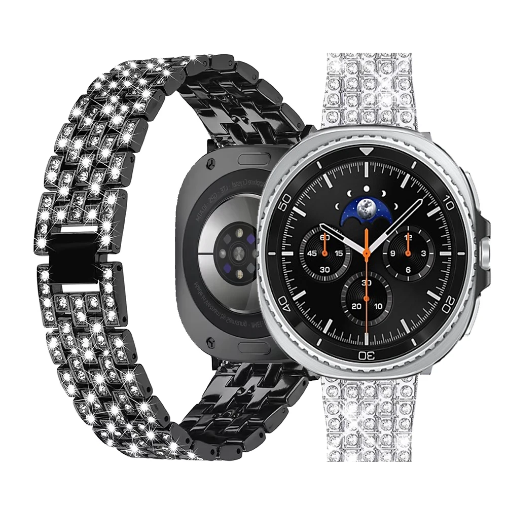 Diamantband für Samsung Galaxy Watch 8 Armband 40 mm 44 mm Robustes Edelstahlarmband Correa Galaxy Watch 8 klassischer 46 mm Gürtel