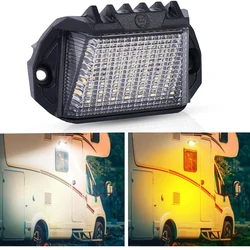 RV Exterior LED Light with 1300LM white/1000LM Amber Lights Replacement Kits for RV Trailers Campers