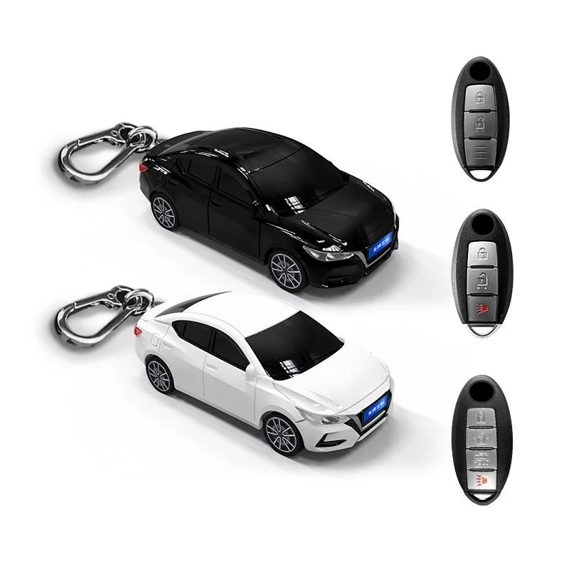 

For Nissan Sentra Sylphy Key Set Protective Case Creative Gift Car Key Pack Buckle Accessories Key Cover Car Model Key Cover