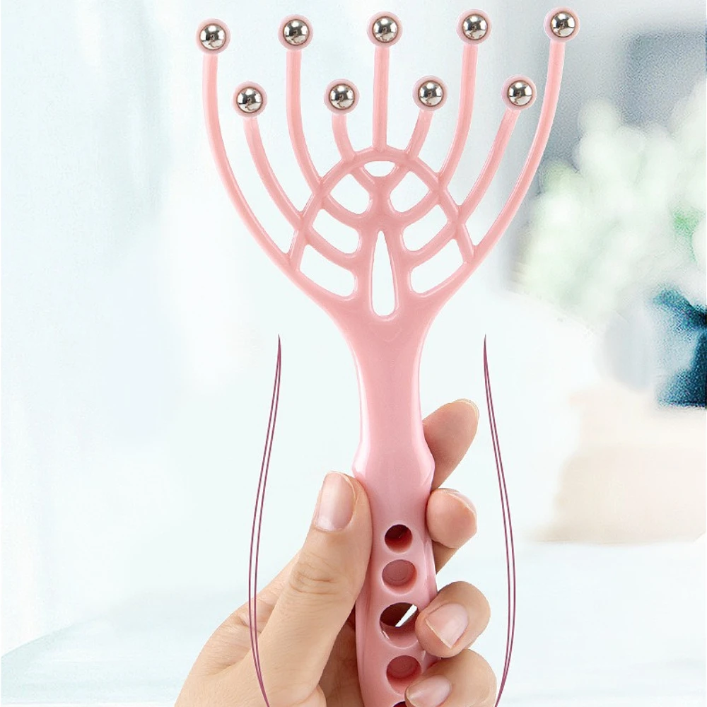 

2PCS Five Claw/Nine Claw Head Massager Set Handheld Scalp & Neck Comb Ball Massage Tool Relaxing Hydrotherapy Hair Care