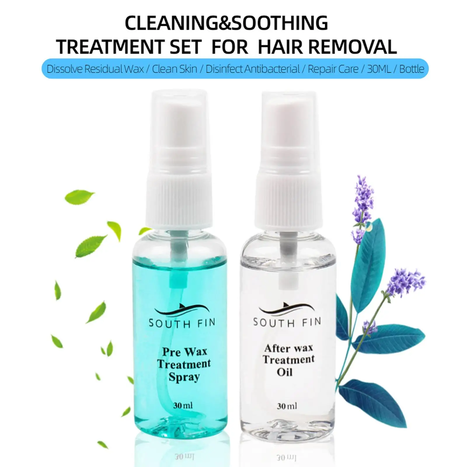 Pre & after Waxing Treatment Spray Clean Before & Post Removal Care Solution for Sensitive Skin Hair Removal set 30ml