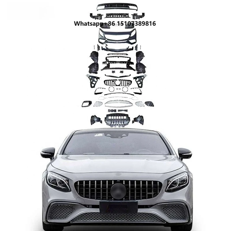 

CLY Car Body Kit for S Class Coupe Upgrade S65 Body Kit for S-coupe W217 S320 S400 S450 Bumper Grille Diffuser