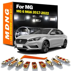 MDNG 8Pcs LED Interior Dome Reading Light Car Bulbs Kit For MG 6 MG6 2017 2018 2019 2020 2021 2022 Map Trunk Lamp Accessories