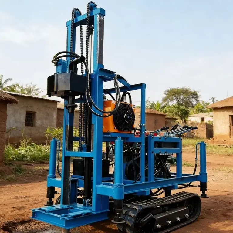 Customized Water Well Drilling Rig 22HP Diesel Hydraulic 180m Compact Structure Low Fuel Consumption