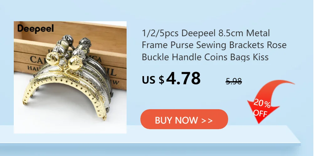 2/5/10Pcs Deepeel 10.5cm New Embossed Bead Metal Bag Handle Women Purse Frame Handbag Kiss Clasp DIY Sewing Brackets Accessories