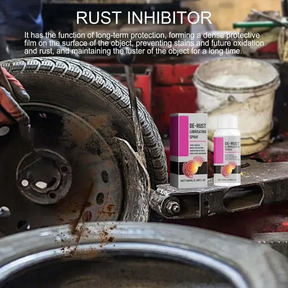 Rust Remover Spray Long-Lasting Metal Lubricant For Rust Removal 100ml Lubricant Metal Long-Lasting Automotive Maintenance Metal