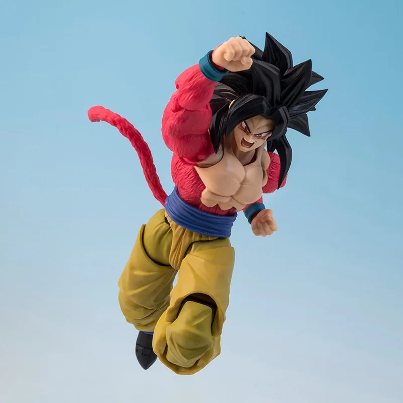 Figura de Dragon Ball SHF SSJ4 Son Goku figura de acción Super Saiyan 4 Goku Anime 16cm colección de PVC modelo ornamental juguetes regalos de muñecas